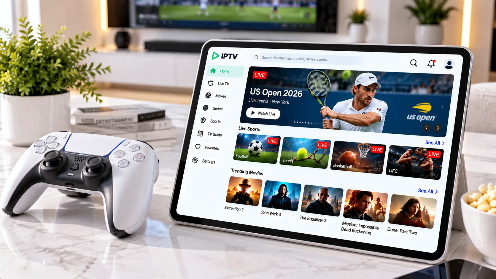 Speedtest auf einem Fire TV Stick: 85 Mbit/s Download, 12 ms Ping im 5-GHz-WLAN
